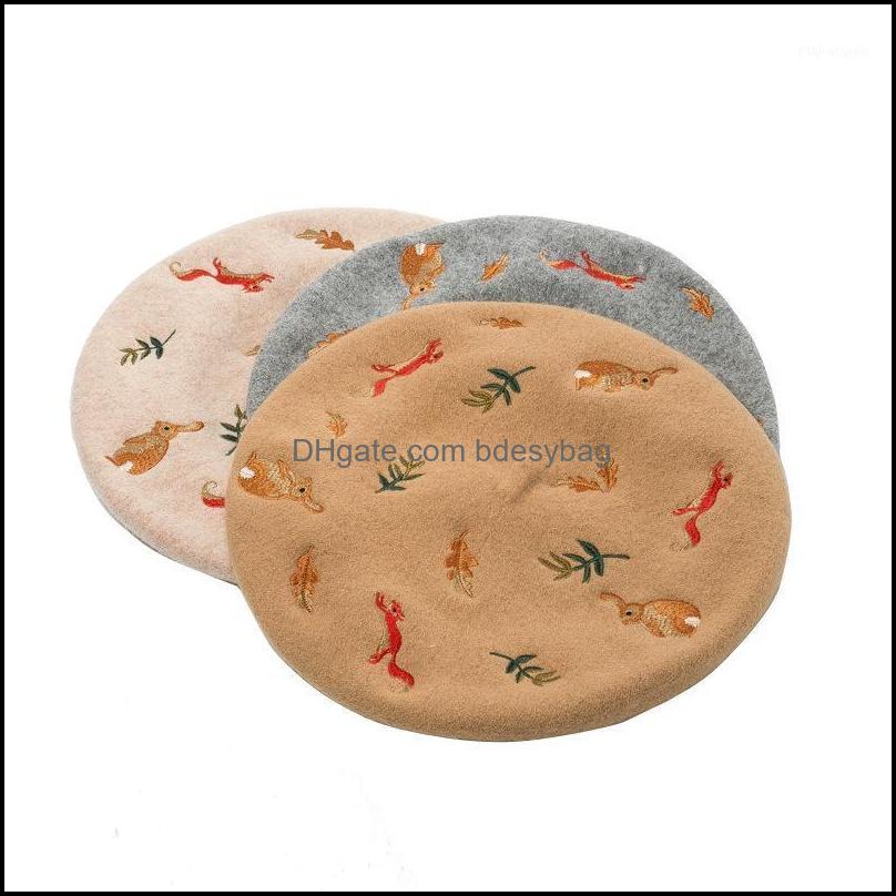 Berets Bonnets Beret Hat Women Wool Solid Color Embroidery Retro Squirrel Warm Elegant Ladies Winter Drop Delivery 202 Bdesybag Dhy, 03
Berets Bonnets Beret Hat Women Wool Solid Color Embroidery Retro Squirrel Warm Elegant Ladies Winter Drop Delivery 202 Bdesybag Dhy, 03