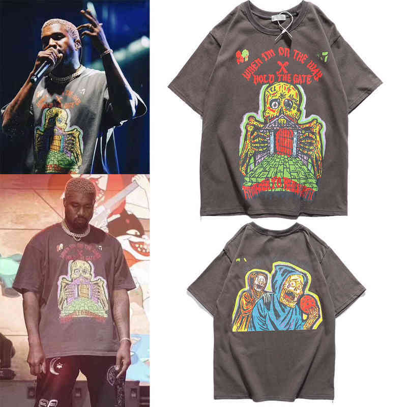 Gaojiechao brand oversize loose hip hop graffiti half short sve round neck T-shirt for men and women, Dark gray
Gaojiechao brand oversize loose hip hop graffiti half short sve round neck T-shirt for men and women, Dark gray