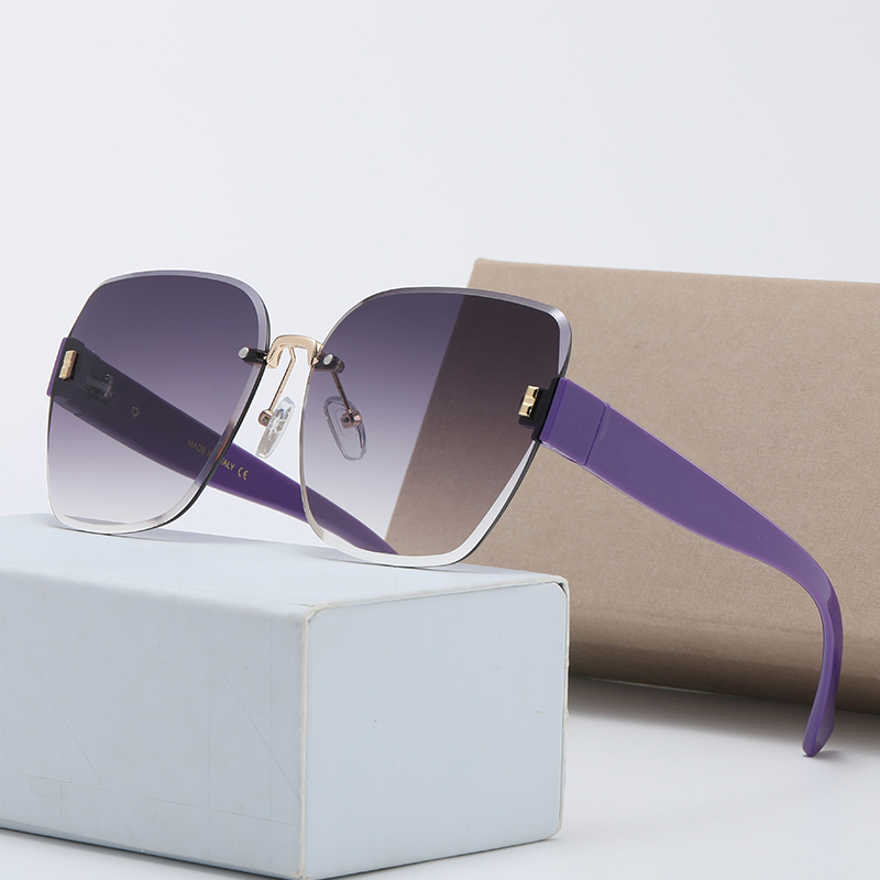 Fashion Rimless Sunglasses for Designer Women Sunglasses UV Protection Glasses
