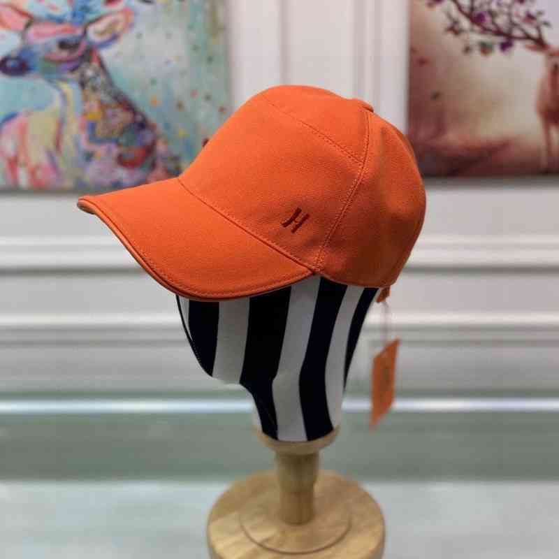 Herme Cap H Emma embroidered letter baseball cap trend, Red