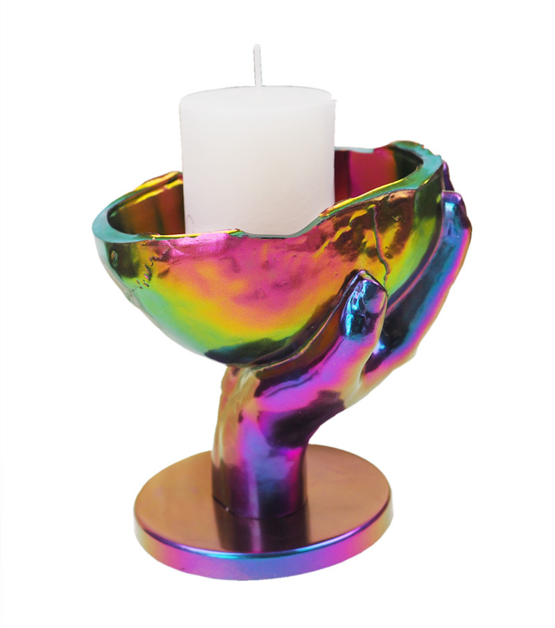 Candle Holders Epoxy Resin Hand Skull Candlesticks Storage Box Silicone Mold Candle Holder Home Room Decor Halloween Decoration