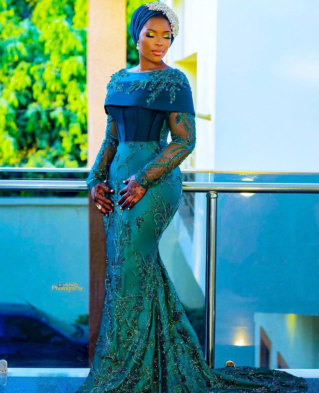 2022 Plus Size Arabic Aso Ebi Hunter Green Mermaid Prom Dresses Lace Beaded Evening Formal Party Second Reception Birthday Engagement Gowns Dress ZJ27