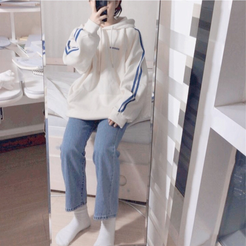 Hoodies Women Ins Spring Autumn Letter Simple Classic Kawaii Lovely Ladies Hoodie Hooded Allmatch Daily Soft Womens Clothing 220815wtt