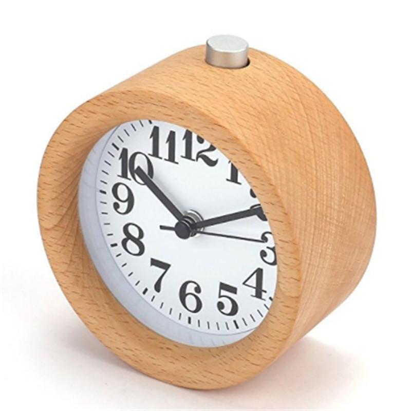 Other Clocks & Accessories Handmade Classic Small Round Wood Silent Desk Alarm Clock With Lamp For Home
Other Clocks & Accessories Handmade Classic Small Round Wood Silent Desk Alarm Clock With Lamp For Home