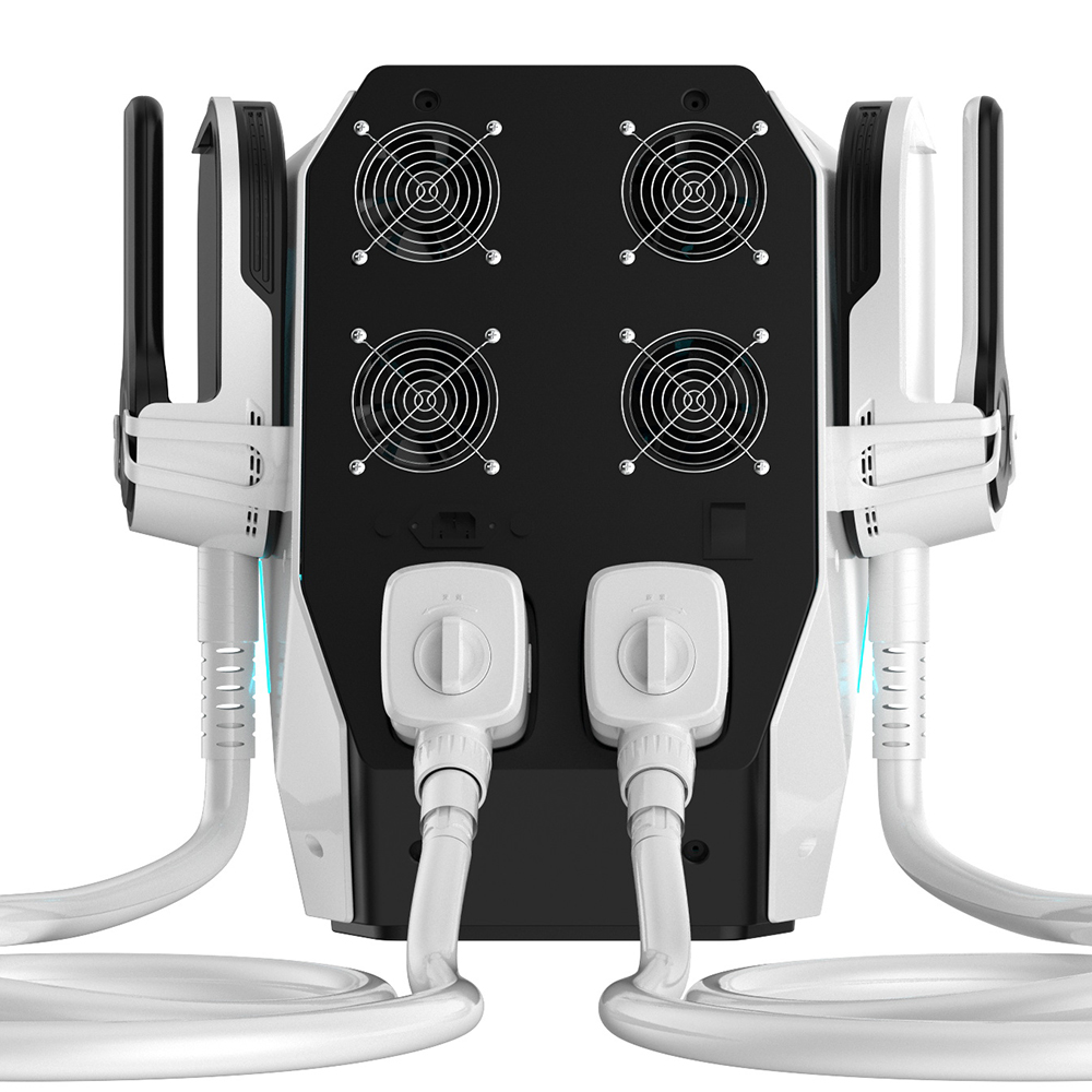Portable fat burning body sculpting 2 handle electromagnetic RF teslaslim ems body sculpt machine