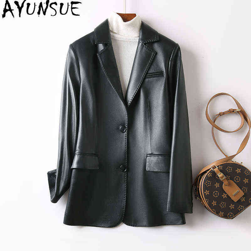 AYUNSUE Real Leather Jacket Women Clothes Highend Sheepskin Jackets Woman Spring Motorcycle Thin Midlength Coats Chaquetas J220727, Coffee
AYUNSUE Real Leather Jacket Women Clothes Highend Sheepskin Jackets Woman Spring Motorcycle Thin Midlength Coats Chaquetas J220727, Coffee