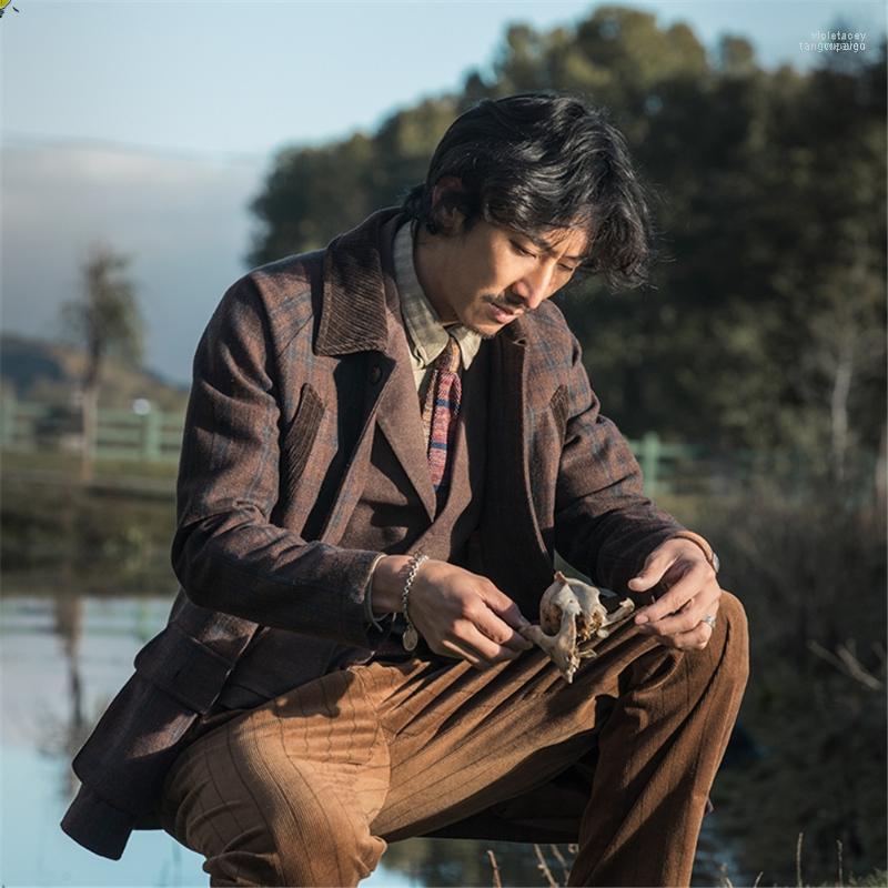 Men's Wool & Blends 2022 Winter Suit Jacket V-Neck Japan Style Plaid Singal-Breasted Coat Fashion Home Casual1 Viol22, Sky blue
Men's Wool & Blends 2022 Winter Suit Jacket V-Neck Japan Style Plaid Singal-Breasted Coat Fashion Home Casual1 Viol22, Sky blue