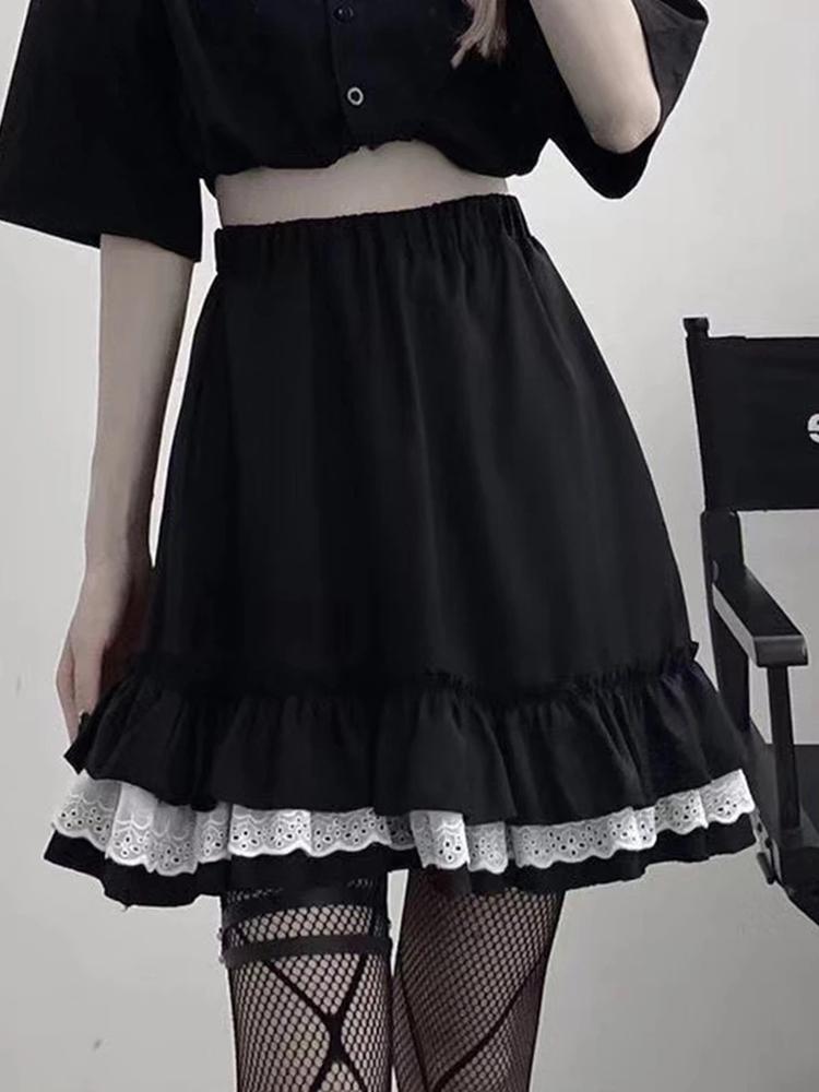 Skirts JK Women Gothic Lace Mini Cute Japan Ruffles Harajuku Fairy Grunge Black Pleated Skirt Lolita High Waist Girls SkirtSkirts
Skirts JK Women Gothic Lace Mini Cute Japan Ruffles Harajuku Fairy Grunge Black Pleated Skirt Lolita High Waist Girls SkirtSkirts