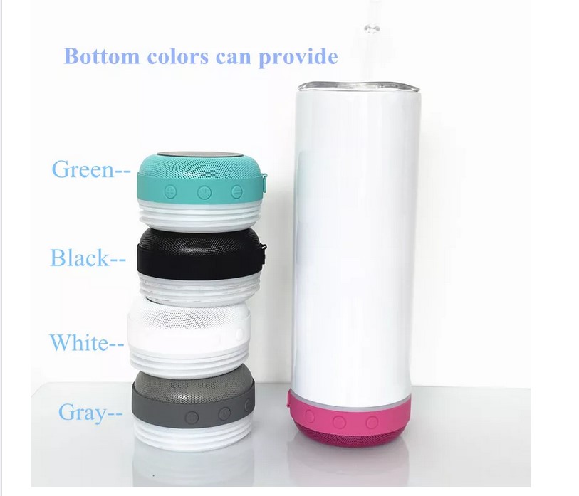 USA STOCKS Sublimation Straight 20oz Tumblers with Bluetooth Speaker Bottoms Straw Lid Stainless Steel Double Wall Insulated Small package Mixed Colors
USA STOCKS Sublimation Straight 20oz Tumblers with Bluetooth Speaker Bottoms Straw Lid Stainless Steel Double Wall Insulated Small package Mixed Colors
