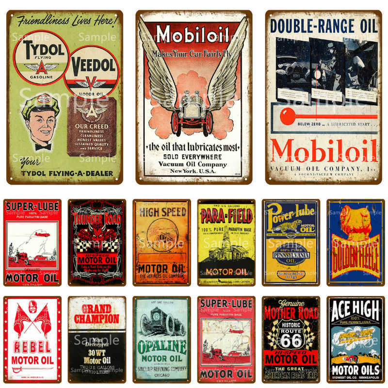 Tydol Flying Gasoline Veedol Motor Oil Metal Sign Vintage Garage Decor Gas Plaque Wall Decor Man Cave Gas Moboiloil Poster