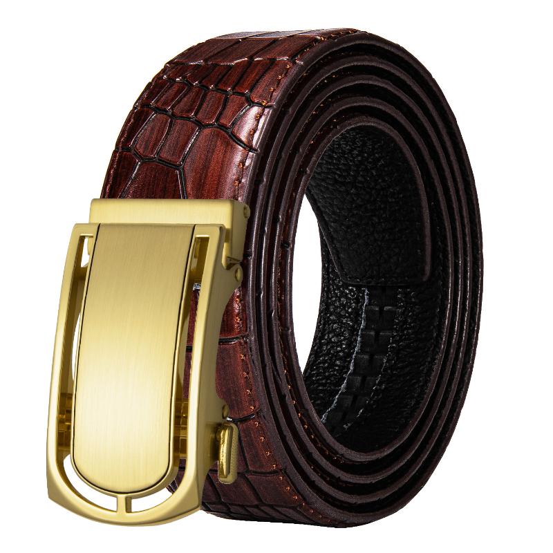 Belts Men Genuine Leather Alloy Automatic Buckle Luxury Crocodile Pattern Brown Cowskin Designer DiBanGuBeltsBelts, Black
Belts Men Genuine Leather Alloy Automatic Buckle Luxury Crocodile Pattern Brown Cowskin Designer DiBanGuBeltsBelts, Black