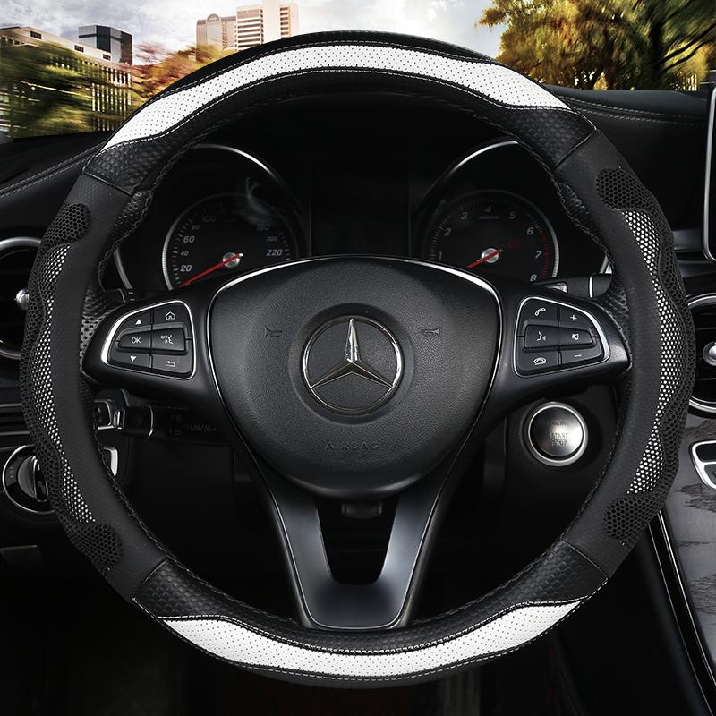 Steering Wheel Covers 37-38CM Car Cover Artificial Leather Steering-Wheel Breathable Fabric Braid Auto Accessories UniversalSteering
Steering Wheel Covers 37-38CM Car Cover Artificial Leather Steering-Wheel Breathable Fabric Braid Auto Accessories UniversalSteering