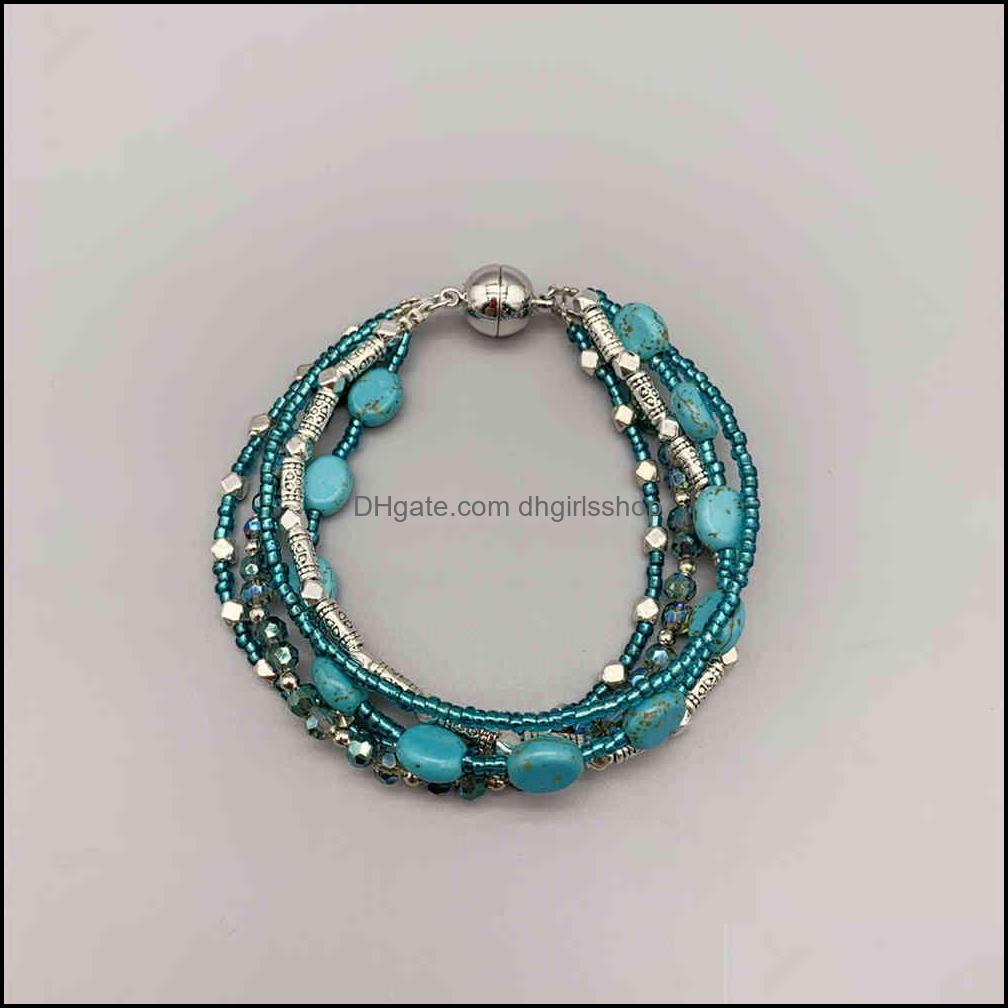 Charm Bracelets 5 Strands Of 7X8Mm Oval Turquoise Bracelet With 3X4Mm Teal Crystals Antique Sier Beads Magnetic Clasp Fo Dhgirlsshop Dh5Ey
Charm Bracelets 5 Strands Of 7X8Mm Oval Turquoise Bracelet With 3X4Mm Teal Crystals Antique Sier Beads Magnetic Clasp Fo Dhgirlsshop Dh5Ey