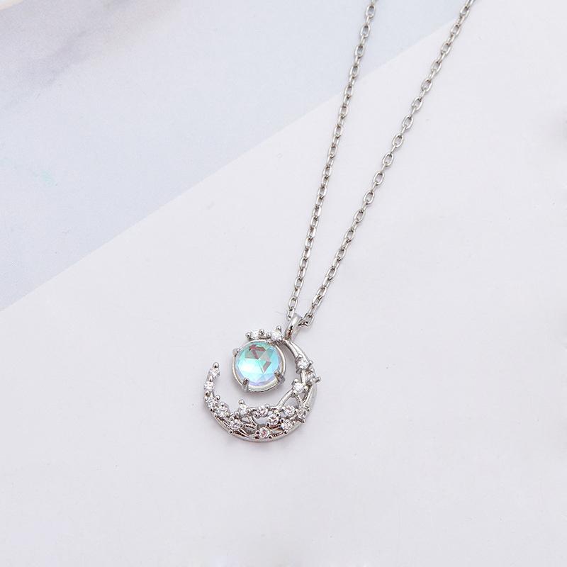 Pendant Necklaces Silver Color Moon Flower Necklace Women Rhinestone Clavicle Chain Wedding Bridal Dainty Korean Jewelry Girlfriend Gifts
Pendant Necklaces Silver Color Moon Flower Necklace Women Rhinestone Clavicle Chain Wedding Bridal Dainty Korean Jewelry Girlfriend Gifts