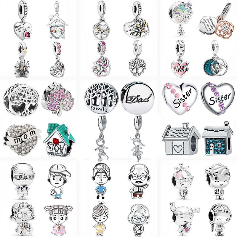 925 Sterling Silver Dangle Charm New Boy Girl Family Tree House Leaves Holding Hands Beads Bead Fit Pandora Charms Bracelet DIY Jewelry Accessories
925 Sterling Silver Dangle Charm New Boy Girl Family Tree House Leaves Holding Hands Beads Bead Fit Pandora Charms Bracelet DIY Jewelry Accessories