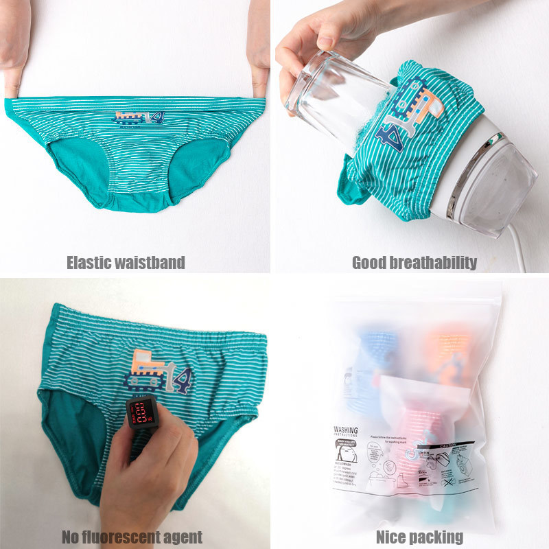 Kids Underwear Wholesale Organic Cotton Panties For Toddler Baby Boy Cartoon Briefs Children Majtki Teenage Underpants 5 Pcs/set