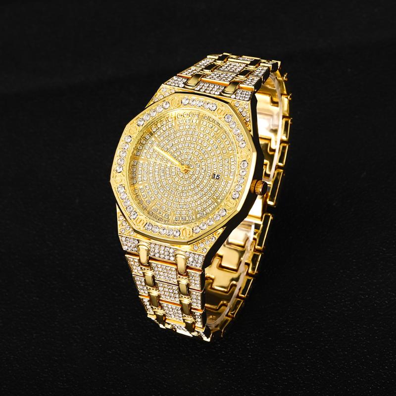 Wristwatches 2022 Iced Out Men Watch Oval Diamond Quartz Luxury Mens Wrist Watches Gold Roman Calendar Steel Clock Relogio Masculino, Slivery;brown
Wristwatches 2022 Iced Out Men Watch Oval Diamond Quartz Luxury Mens Wrist Watches Gold Roman Calendar Steel Clock Relogio Masculino, Slivery;brown