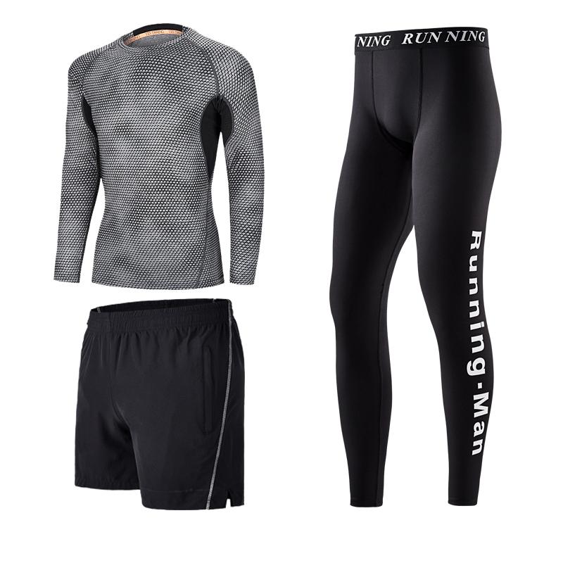 Men's Tracksuits Fitness Suit Men's Three - Piece Long Sleeve Running Tights Breathable Fast Dry Training Clothes Outdoor SportswearMen', Black
Men's Tracksuits Fitness Suit Men's Three - Piece Long Sleeve Running Tights Breathable Fast Dry Training Clothes Outdoor SportswearMen', Black
