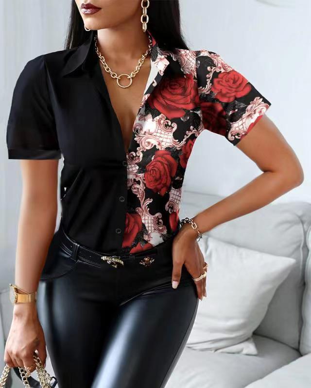 Women' Blouses & Shirts Summer Women Print Short Sleeved 2022 Casual Slim Office Ladies Blouse Fashion Vintag Buttons Tops For Woman Clothi, 21
Women' Blouses & Shirts Summer Women Print Short Sleeved 2022 Casual Slim Office Ladies Blouse Fashion Vintag Buttons Tops For Woman Clothi, 21