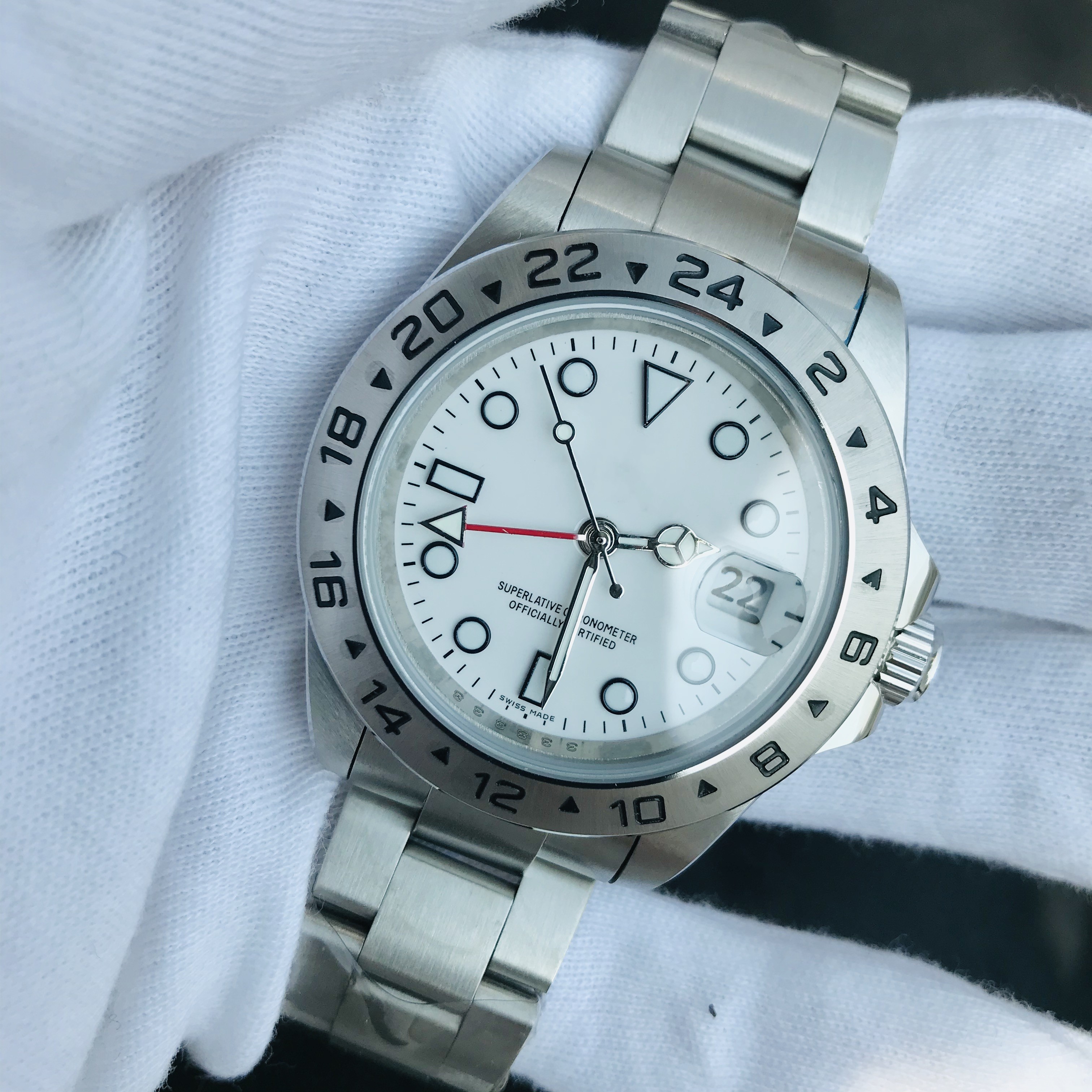 2022 Top Watch Men Automatic high quality Silver Strap Stainless Mens Mechanical Orologio di Lusso Wristwatch 5ATM waterproof, Customize
2022 Top Watch Men Automatic high quality Silver Strap Stainless Mens Mechanical Orologio di Lusso Wristwatch 5ATM waterproof, Customize