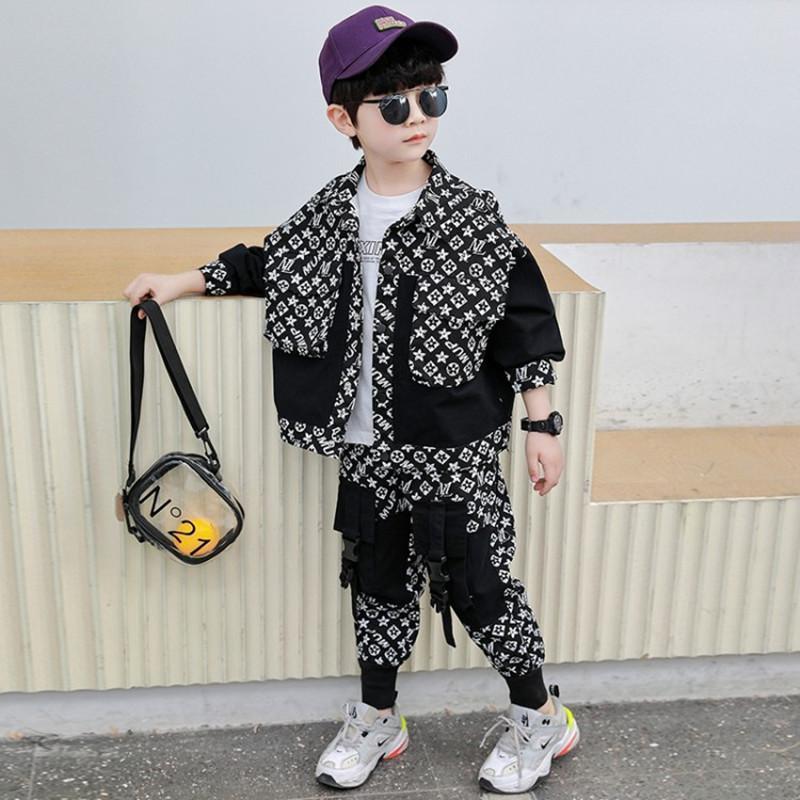 3-14 years Spring teenage Boy Clothing set Casual Fashion jacket + Pant Kid Children baby toddler boy clothes 220326