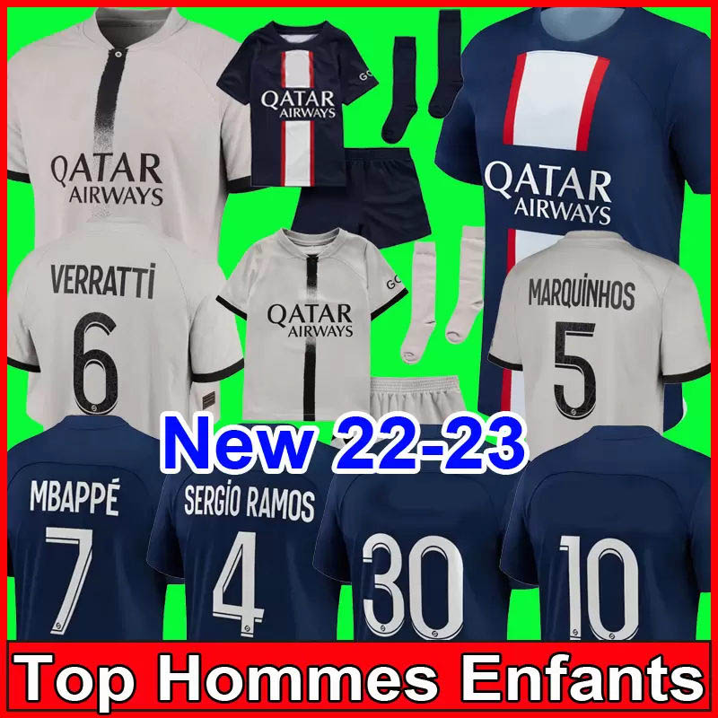 MBAPPE HAKIMI PLAYER #30 soccer jersey SERGIO RAMOS 22 23 Maillots de football 2022 2023 MARQUINHOS VERRATTI HAKIMI Men kids Kits Shirts Uniforms maillot foot enfants, 22-23 home+patch
MBAPPE HAKIMI PLAYER #30 soccer jersey SERGIO RAMOS 22 23 Maillots de football 2022 2023 MARQUINHOS VERRATTI HAKIMI Men kids Kits Shirts Uniforms maillot foot enfants, 22-23 home+patch
