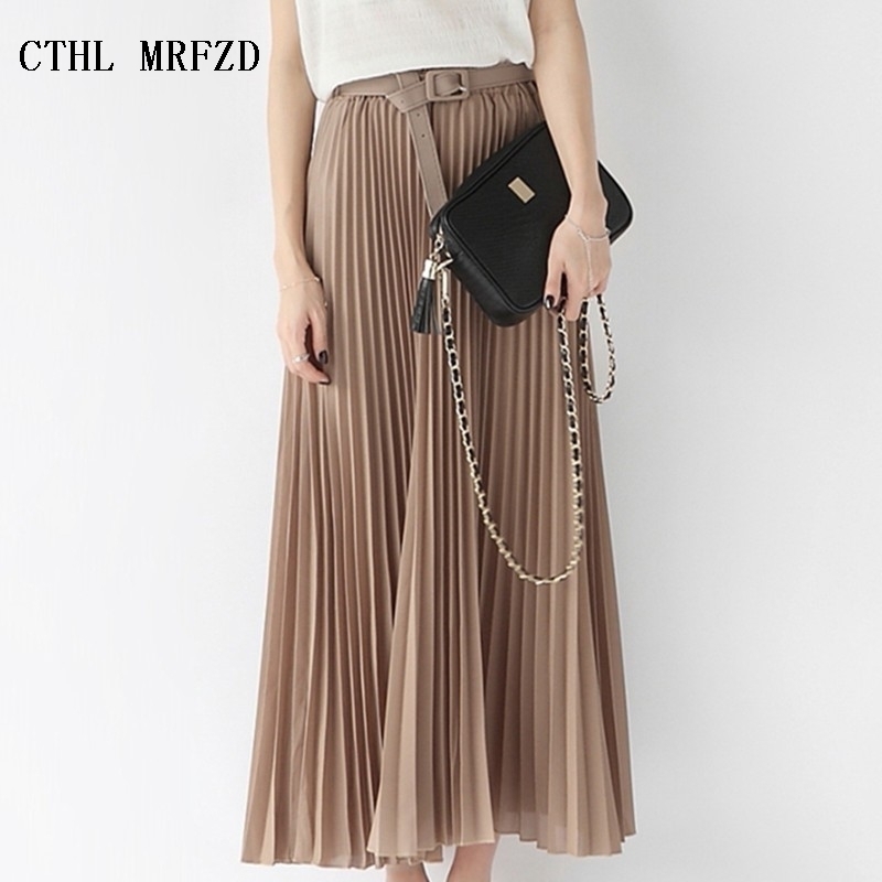 Summer Fashion Elegant Bohemia Chiffon Pleated Elastic Waist Women FloorLength Long Maxi Tulle Beach Skirt With Belt Y200326, Pink
Summer Fashion Elegant Bohemia Chiffon Pleated Elastic Waist Women FloorLength Long Maxi Tulle Beach Skirt With Belt Y200326, Pink
