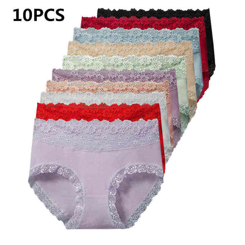 10PCS Women Cotton Underwear Ladies Lace Briefs Large Size Soft Comfortable Girls Underwear Female Panties Knickers Underpant T220810, Silver grey
10PCS Women Cotton Underwear Ladies Lace Briefs Large Size Soft Comfortable Girls Underwear Female Panties Knickers Underpant T220810, Silver grey