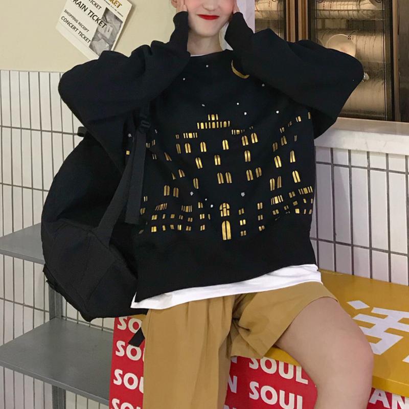 Women's Hoodies & Sweatshirts Loose Spring Autumn Sweatshirt Youth Women Long Sleeve Fashion Star Sky Print Pullovers Casual Sweet Girls Dai
Women's Hoodies & Sweatshirts Loose Spring Autumn Sweatshirt Youth Women Long Sleeve Fashion Star Sky Print Pullovers Casual Sweet Girls Dai