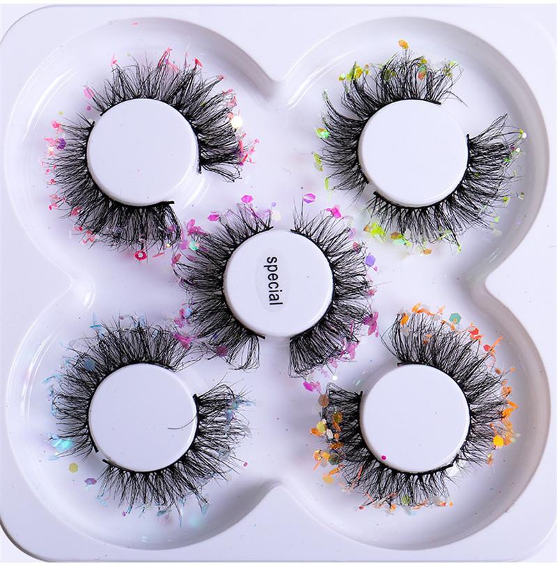 5 Pairs/lot 8D Fluffy Sequined False Eyelashes Fluorescent Faux 3D Mink Eyelash Soft Comfortable Lashes Extension Makeup free DHL
5 Pairs/lot 8D Fluffy Sequined False Eyelashes Fluorescent Faux 3D Mink Eyelash Soft Comfortable Lashes Extension Makeup free DHL