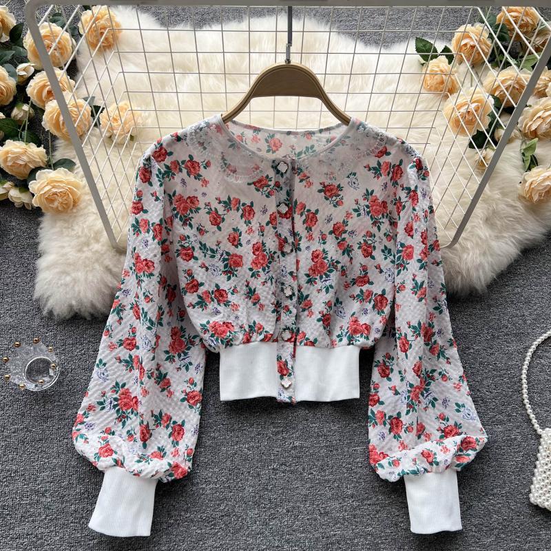 Women's Blouses & Shirts Korean Chic Small Broken Flower Lace Doll Collar Closed Waist Thin Short Bubble Sleeve Spring And Summer WesternWom, Black
Women's Blouses & Shirts Korean Chic Small Broken Flower Lace Doll Collar Closed Waist Thin Short Bubble Sleeve Spring And Summer WesternWom, Black