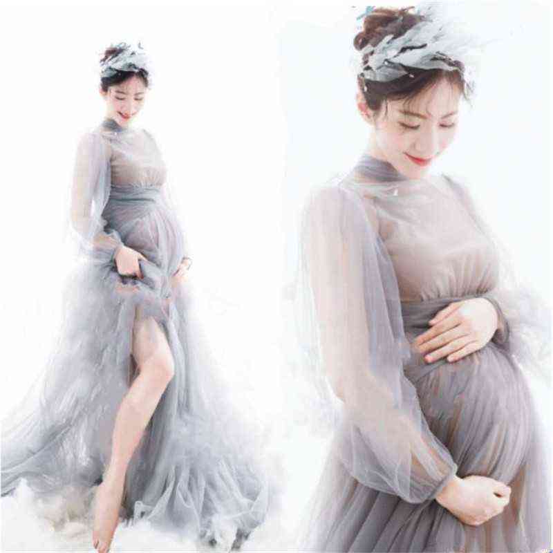 Long Maternity Photography Props Pregnancy Dresses Sexy Long Sleeve Tulle Perspective Pregnancy Dress For Photo Shoot Maxi Gown G220418, Grey
Long Maternity Photography Props Pregnancy Dresses Sexy Long Sleeve Tulle Perspective Pregnancy Dress For Photo Shoot Maxi Gown G220418, Grey