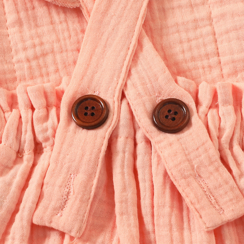 Summer born Infant Baby Girls Romper Headband Muslin Sleeveless Rompers Kids Onepiece Fashion Baby Clothing 220707