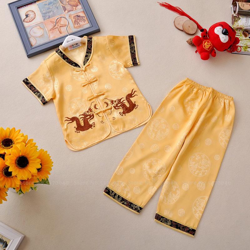 Ethnic Clothing 4Colors Kids Boy Dragon Embroidered Tang Suit Tops Shirt Pants Children Girl Chinese Style Year Outfits Set 
Ethnic Clothing 4Colors Kids Boy Dragon Embroidered Tang Suit Tops Shirt Pants Children Girl Chinese Style Year Outfits Set