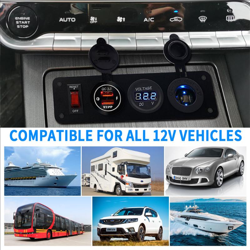 Car Organizer Panel Power Socket Voltmeter Black Switch Charging Dual USB ChargeCar
Car Organizer Panel Power Socket Voltmeter Black Switch Charging Dual USB ChargeCar