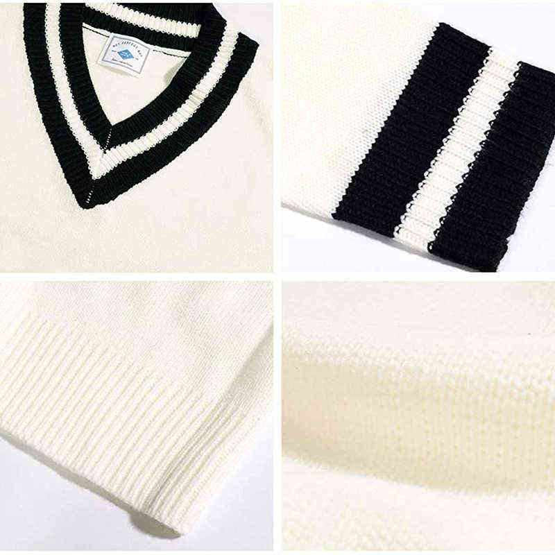 Autumn Winter Men Sweater V Neck Sweaters Sweater Vest Clothing Jumper Men Casual Knitted Sweaters Tops L220725