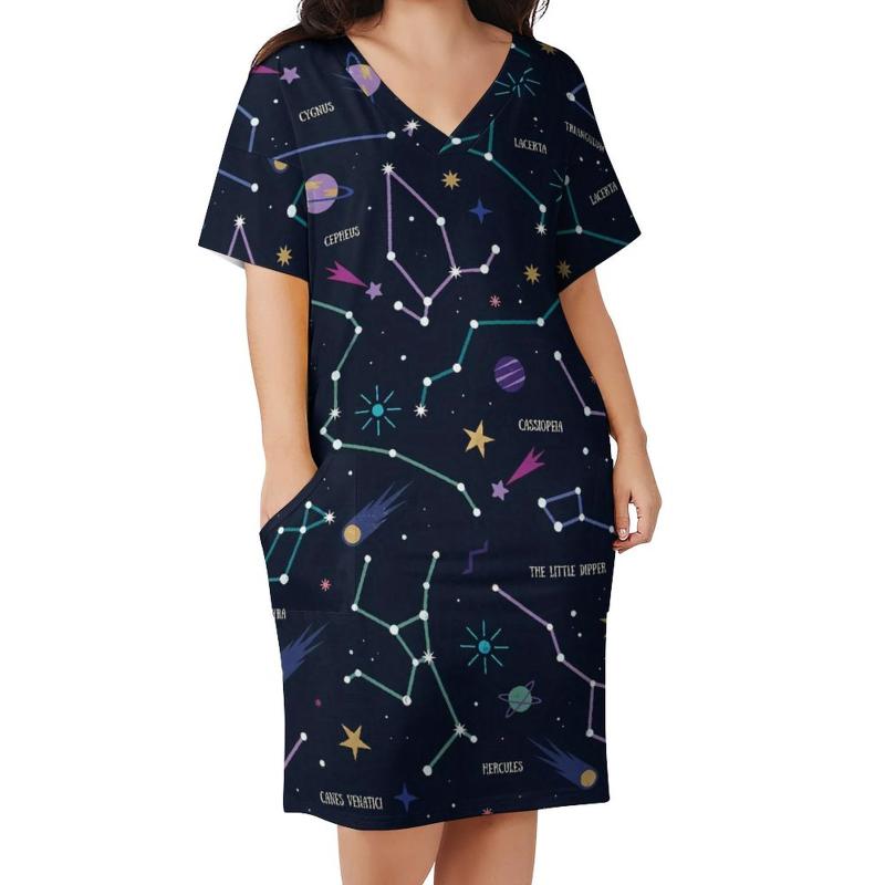 Plus Size Dresses The Galaxy Stars Dress Constellations And Night Sky Modern Women Street Fashion Printed Casual 4XL 5XLPlus, Style-13
Plus Size Dresses The Galaxy Stars Dress Constellations And Night Sky Modern Women Street Fashion Printed Casual 4XL 5XLPlus, Style-13