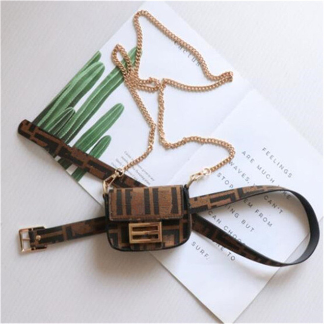 Fashion Luxury Designers Belt Waist Bag Women Handbags Detachable Lipstick Coin Purse Cute Mini Chain Messenger Bags