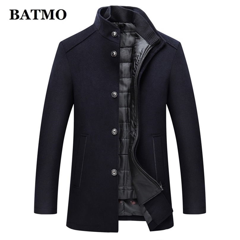 BATMO arrival autumnwinter high quality wool thicked trench coat menmen's wool jackets plus-size M-XXXL AL 02 201222