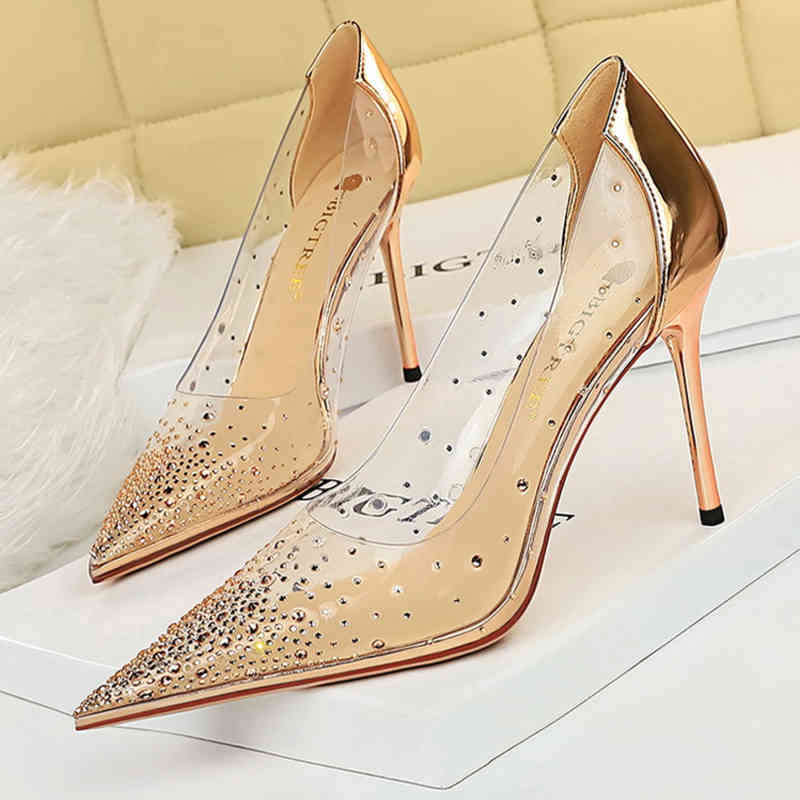 BIGTREE Shoes 2021 New PVC Transparent Heels Women Pumps Sparkle Rhinestones High Sexy Party Stiletto Large Size 43 220531, Gun gray
BIGTREE Shoes 2021 New PVC Transparent Heels Women Pumps Sparkle Rhinestones High Sexy Party Stiletto Large Size 43 220531, Gun gray