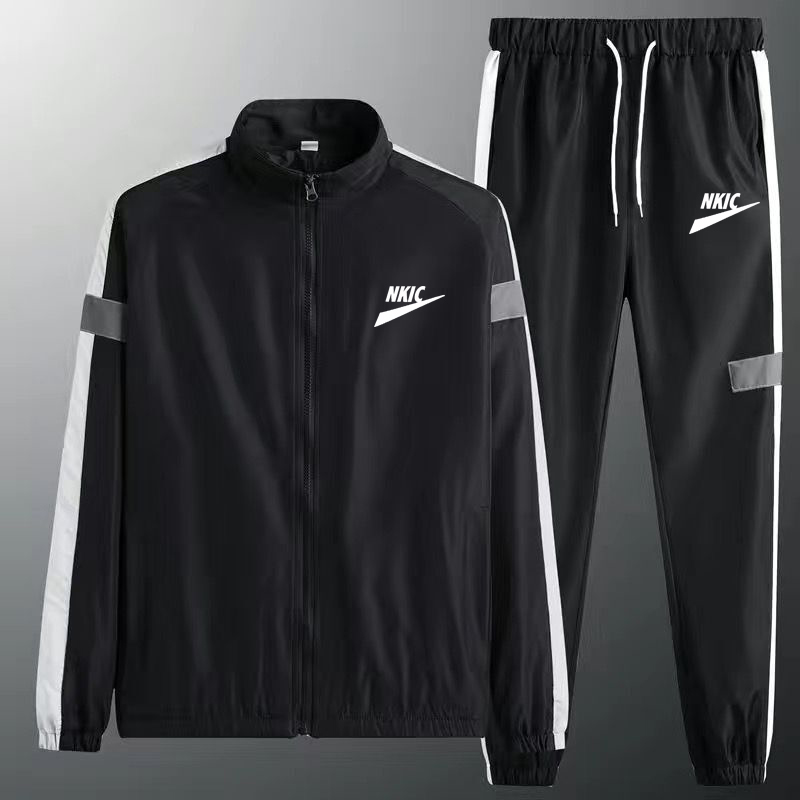 Spring Autumn Men Tracksuit Casual Set Male Joggers Hooded Sportswear Jackets+Pants 2 Piece Sets Brand LOGO Running Sports Suit, Gray 2
Spring Autumn Men Tracksuit Casual Set Male Joggers Hooded Sportswear Jackets+Pants 2 Piece Sets Brand LOGO Running Sports Suit, Gray 2