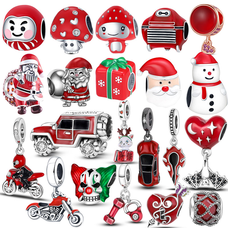925 Silver Fit Pandora Charm 925 Bracelet Color Red Charms Heart Car Crane charms set Pendant DIY Fine Beads Jewelry
925 Silver Fit Pandora Charm 925 Bracelet Color Red Charms Heart Car Crane charms set Pendant DIY Fine Beads Jewelry