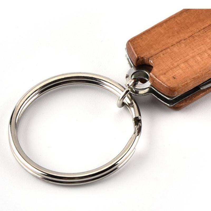 Openers Wooden Handle Bottle Keychain Knife Double Hinged Corkscrew Stainless Steel Key Ring Opening Tools Bar Free shipping