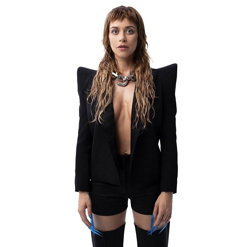 Women' Suits & Blazers Women Designer Stylish Suit Lady Trendy Shrug Shoulder Jackets Spring Autumn Cardigan Black Blazer S4443Women
Women' Suits & Blazers Women Designer Stylish Suit Lady Trendy Shrug Shoulder Jackets Spring Autumn Cardigan Black Blazer S4443Women