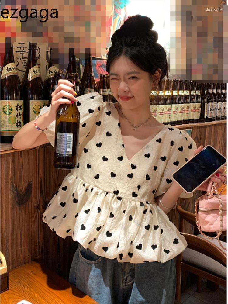 Women's Blouses & Shirts Ezgaga Blouse Women Puff Sleeve V Neck Heart Printed Loose Korean Fashion Sweet Female Tops Casual 2022 Summer Chee, Photo
Women's Blouses & Shirts Ezgaga Blouse Women Puff Sleeve V Neck Heart Printed Loose Korean Fashion Sweet Female Tops Casual 2022 Summer Chee, Photo