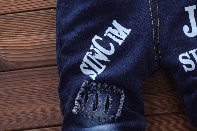 Children Boys Girls Denim Clothing Sets Baby Star Jacket T-shirt Pants 3Pcs/Sets Autumn Toddler Tracksuits45pu