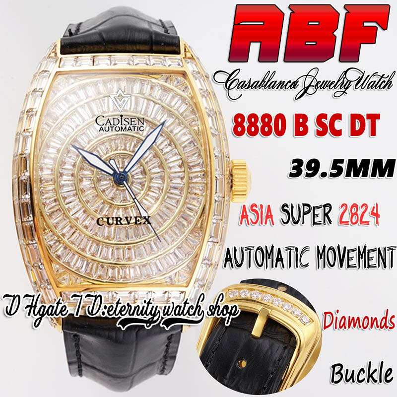 ABF Cintree Curvex abf8880 C D ETA A2824 Automatic Mens Watch Baguette Paved Diamonds Gold Case Iced Out Diamond Dial Leather Strap Super Edition eternity Watches, Watch waterproof production cost
ABF Cintree Curvex abf8880 C D ETA A2824 Automatic Mens Watch Baguette Paved Diamonds Gold Case Iced Out Diamond Dial Leather Strap Super Edition eternity Watches, Watch waterproof production cost