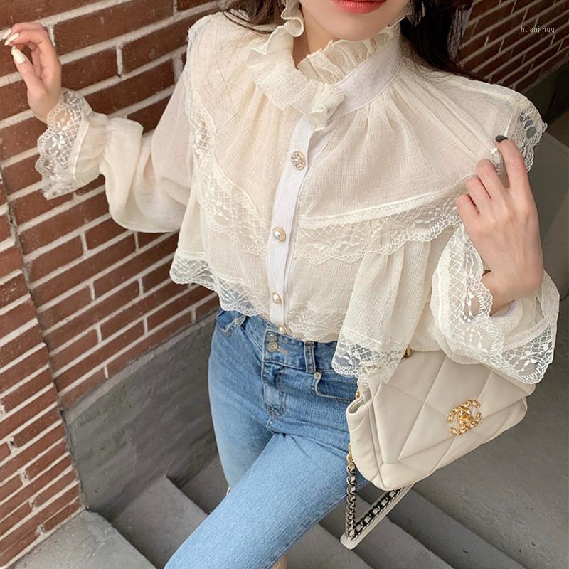 Stand Collar Chiffon Shirt Female Ruffled Long Sleeve Loose Ladies Lace Tops Women Shirts Blusas Feminine Harajuku 228F Women's Blouses &, Black
Stand Collar Chiffon Shirt Female Ruffled Long Sleeve Loose Ladies Lace Tops Women Shirts Blusas Feminine Harajuku 228F Women's Blouses &, Black