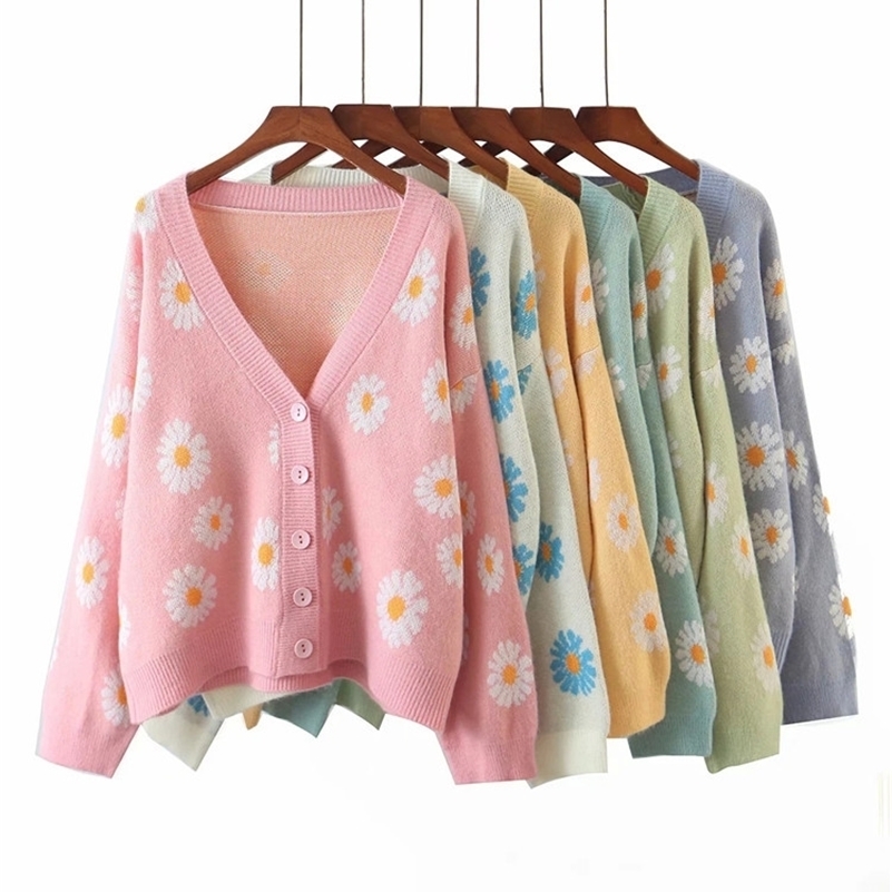 Kpytomoa Femme Fashion Print Soft Sweater Ladies Full Sleeve Floral Single Little Daisy VNeck Pull Oversize Cardigan Streetwear 220813, White
Kpytomoa Femme Fashion Print Soft Sweater Ladies Full Sleeve Floral Single Little Daisy VNeck Pull Oversize Cardigan Streetwear 220813, White
