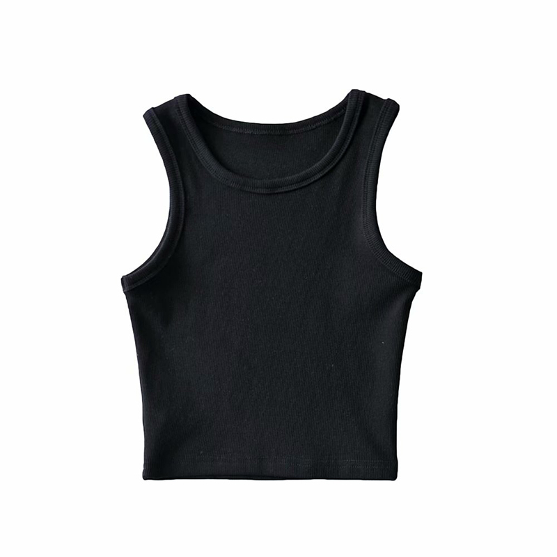 Slim Girls Bomb Cotton Tanks Summer Fashion Ladies Sexy Tops Vintage Women Knitted Solid Tank Female Chic Top Cute 220325